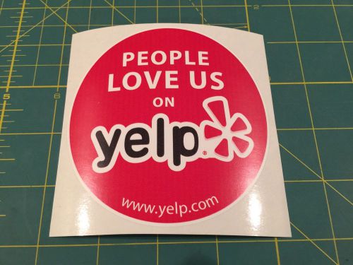 People Love Us On Yelp Window Sticker Decal