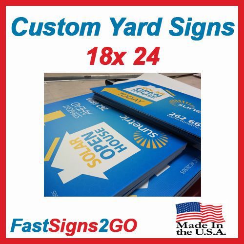 10 Yard Signs - 18&#034;x 24&#034; Corrugated Plastic Real Estate Double Sided