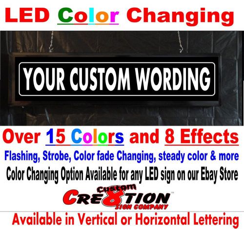 Led color changing light up sign - your custom wording - over 15 colors- video for sale