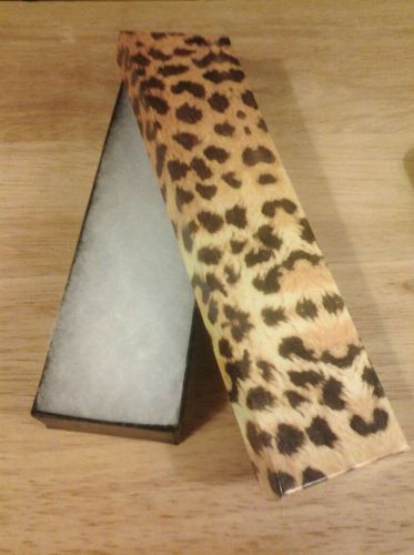 Leopard print gift boxes 8&#034; x 2 1/4&#034; x 1&#034; Set of 3 Great for Bracelets, Watches