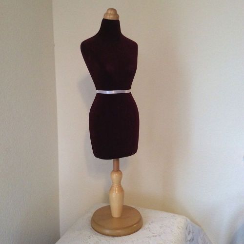 Mini Female Mannequin Form 23&#034; Tall for Display (Burgandy)