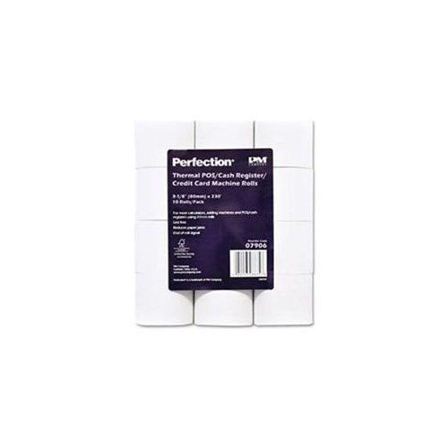 Pm receipt paper - for thermal transfer, dot matrix print - 3.12&#034; x 230 (07906) for sale