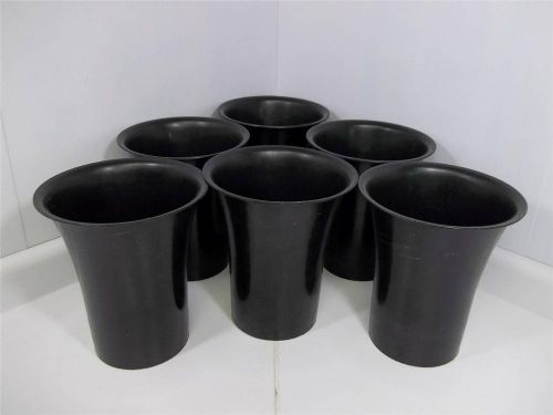 Floralware 610FS Black Plastic Flower Bucket Pot 10&#034;Lot 6 Mobile Merchandiser