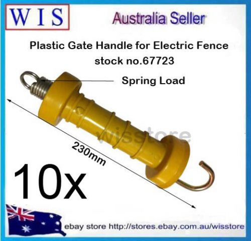 10pcs/pk yellow farm electric fence spring gate handle suit electric fence-67723 for sale