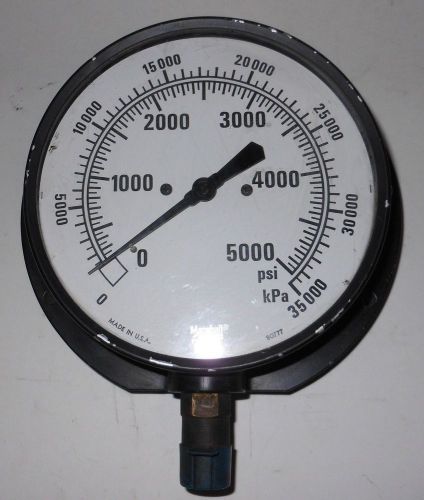 Marshall town 90777 6&#034; pressure gauge 0-5000 psi 35000kpa 1/2&#034; bottom connection for sale