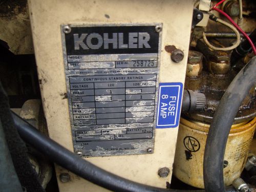 Kohler 9cc061 spc#135050 diesel generator 9kw,1800rpm,single phase,120/240v,60hz for sale
