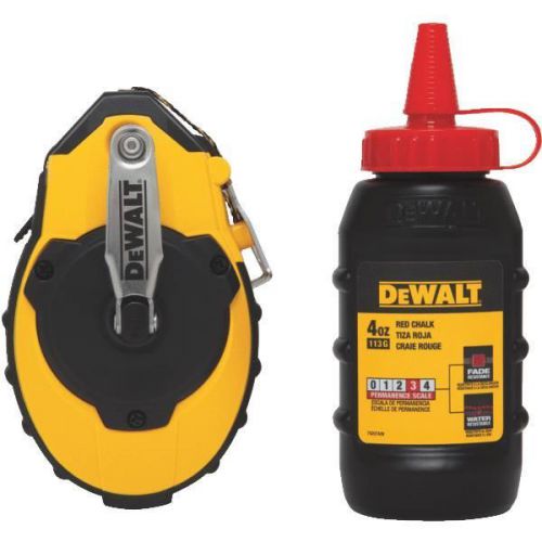 Stanley dwht47144 chalk line reel and chalk-red chalk reel kit for sale