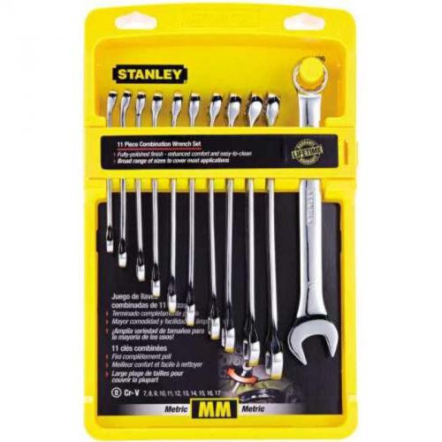 11Piece Combo Wrench Set Metric 94-386W Stanley Adjustable Wrenches 94-386W