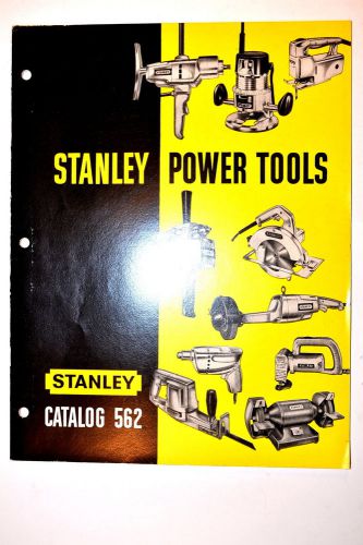 1962 STANLEY POWER TOOLS CATALOG 562 &amp; PRICE LIST #RR213 router drill saws plane