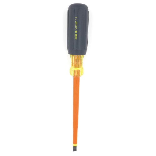 Insulated Screwdriver, Slotted, 1/4x10-1&amp;#x2f;4 35-9151