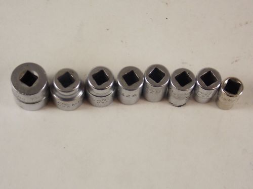 8 Pc Shallow 6Pt. 1/4&#034; Drive SAE Socket Set -Mixed Brand Mac Snap-On Craftsman