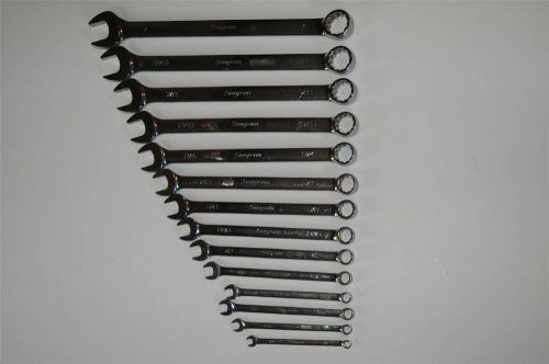 Snap On Combination Wrench Set OEX 15 Piece 1/4&#039;&#039;-1&#039;&#039; Aviation Tool Automotive