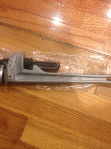 PROTO J814A-TT Tethered Pipe Wrench,2 in Cap,14 in L G7615544