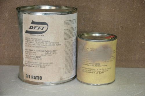 Deft polyurethane topcoat paint kit 03-bk-074 (gunship black 37038) 1 gal for sale