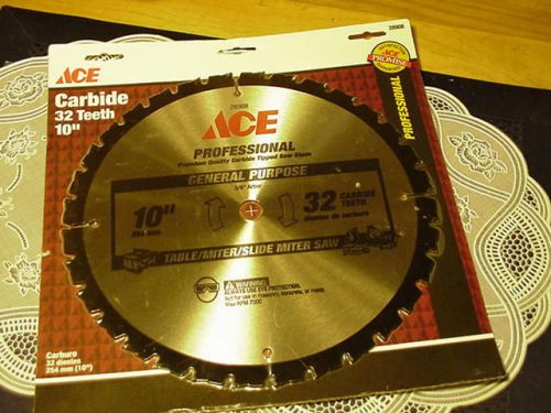 Ace Hardware Professional 10 Inch 32 Tooth Carbide Saw Blade 28908 New Sealed