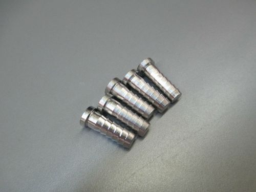 (5) 1/4&#034; BARB PLUGS. STAINLESS STEEL FITTINGS 1002119