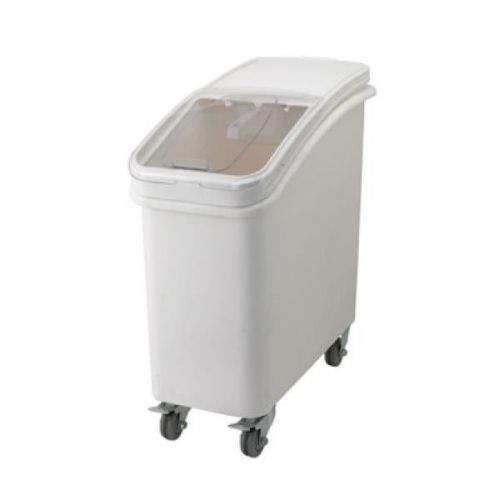 Commercial white ingredient bin with casters for sale