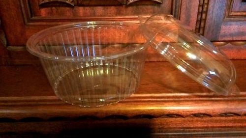 56oz PET PWP Plastic Clear Bowl With Dome Lid 130 CT NEW BOX