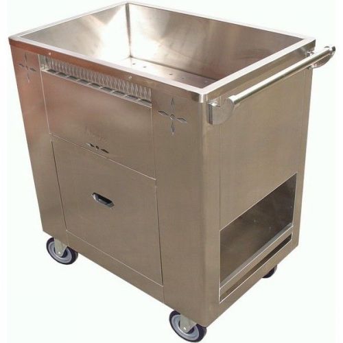 Stainless steel dim sum steam cart hong kong style for sale