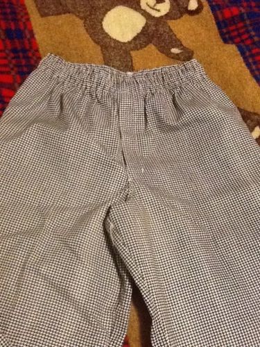 UNIVOGUE Checkered Kitchen chef pants size small four pockets