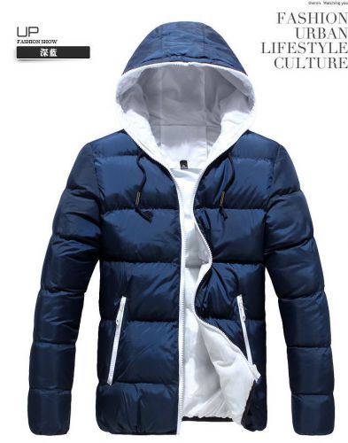 new clearance authentic casual jacket male short section of thick hooded jacket