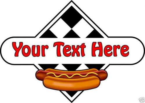Custom Personalize Hot Dog 24&#034; Decal Food Truck Restaurant Concession Vinyl Menu