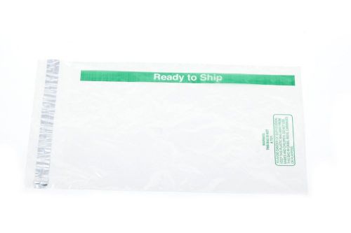 Polyethylene printed bag with lip and tape, 6&#034; x 9&#034;, clear (pack of 2,500) for sale