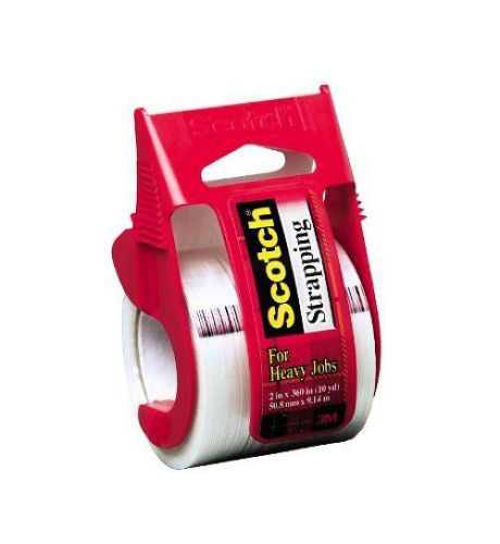 3M 350 Scotch Strapping Tape, 2-in by 360-in, 6-Pack