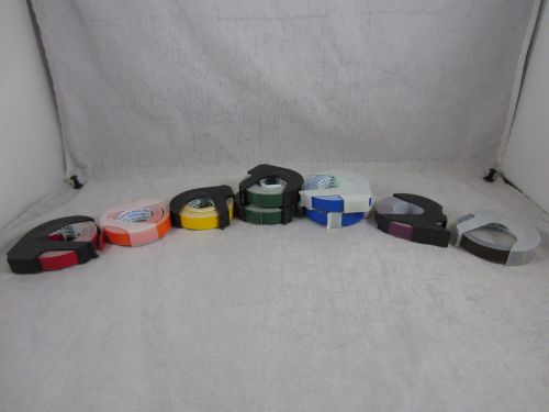 Assorted Label Embossing Tape 3/8 8 Rolls