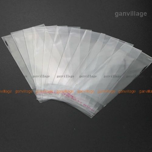 1000pcs opp clear self adhesive seal plastic bags jewelry loose beads 4x9cm for sale