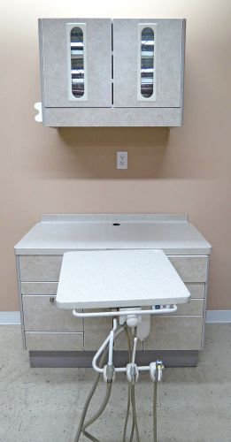 A-dec 5580/5731 Lower + Upper Dental Cabinet Set - Adec Rear Hygiene Cabinetry