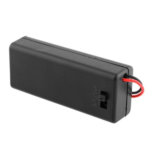 High quality plastic 2pcs aa battery case box holder with wire lead diy for sale