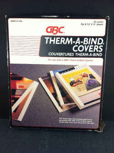 1/2&#034; Spine GBC Parchment Therm-A-Bind Covers 25 Pack 2514411 Size 8.5&#034; X 11&#034;