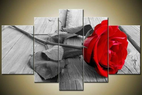 5 pieces Large canvas  Modern Abstract Art Oil Painting Wall Art Decor+framed