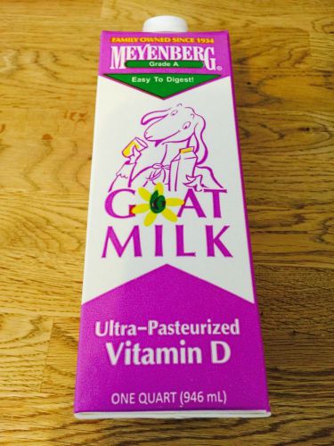 Meyenberg Ultra Pasteurized whole Goat Milk, 32 Ounce. 12 per case