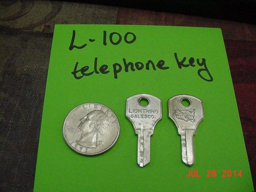 Locksmith nos 10  l-100 lightning co key blanks rare jewelry pay phone us map for sale