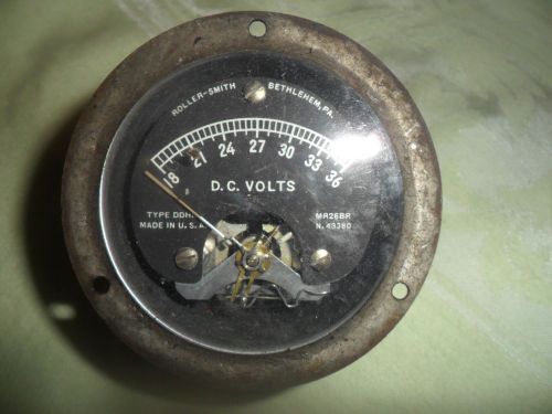 vintage Roller-Smith DC Volts gauge - Type DDHR - MR26BR N.43382 - Bethlehem, PA