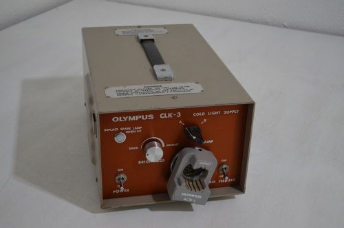 Cold Light Supply Olympus CLK-3 with Olympus AC10-L  A&amp;B Lights Air Feed -WORKS-