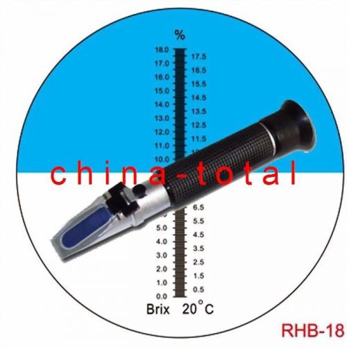 Rhb-18/atc brix refractometer w/ atc fruit juice wine vegetable coolants sap for sale