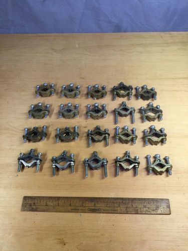 Lot of 20 new bronze grounding clamp 1/2&#034; to 1&#034; conduit copper pipe resellers for sale