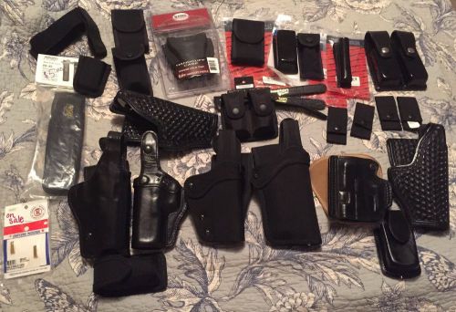 Don Hume, Premier, Duty Black Leather Gear Gun Holsters- New- Use Or Resale! Lot