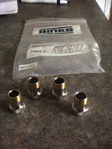 4 Binks airless paint gun adjusting knobs part no. 54-1691 knurled male threads