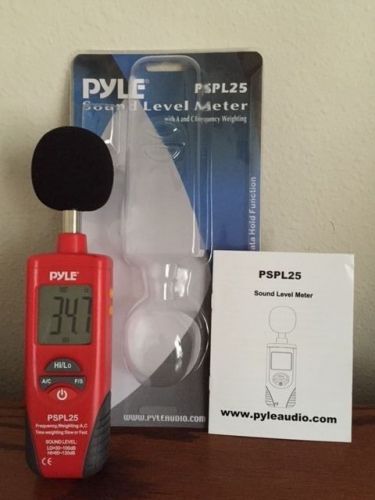 New Pyle PSPL25 Sound Level Meter with A and C Frequency Weighting