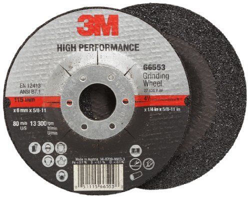3m 66553 (tm) high performance depressed center grinding wheel t27 quick change for sale