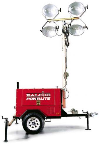 Diesel trailer mounted baldor pow&#039;r lite light tower (pl6000k) for sale