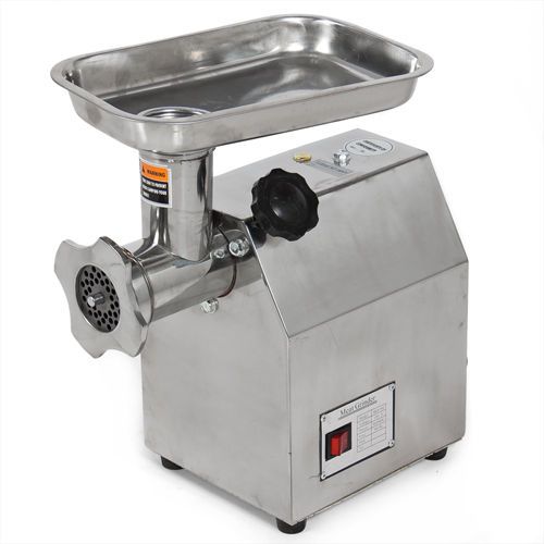 1hp electric #12 4.5 lbs/min steel meat grinder w/ blade plate sausage stuffer for sale