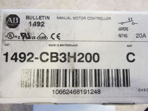 Allen Bradley 1492-CB3H200 Manual motor controller