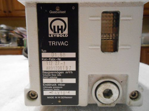 Leybold D1.6B Trivac Vacuum Pump