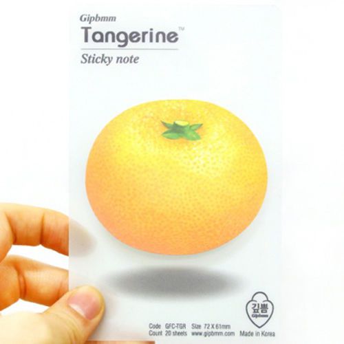 Tangerine Fruit Design Memo Pad Sticky Notes / A Set of 20 sheets 72x61 MM