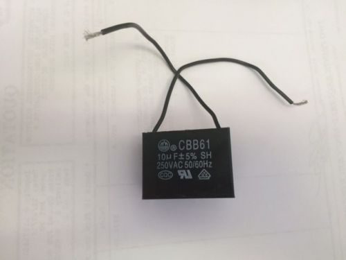 CEILING FAN CAPACITOR CBB61 10uf 250V 2 WIRE